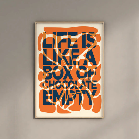 Like A Box Of Chocolate - Typography Poster