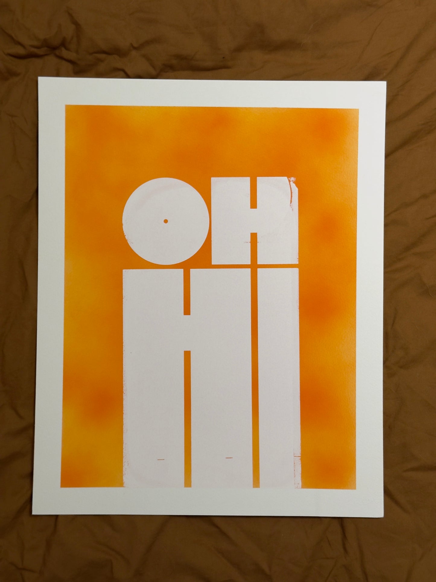 OH HI - Handmade Typography Artwork