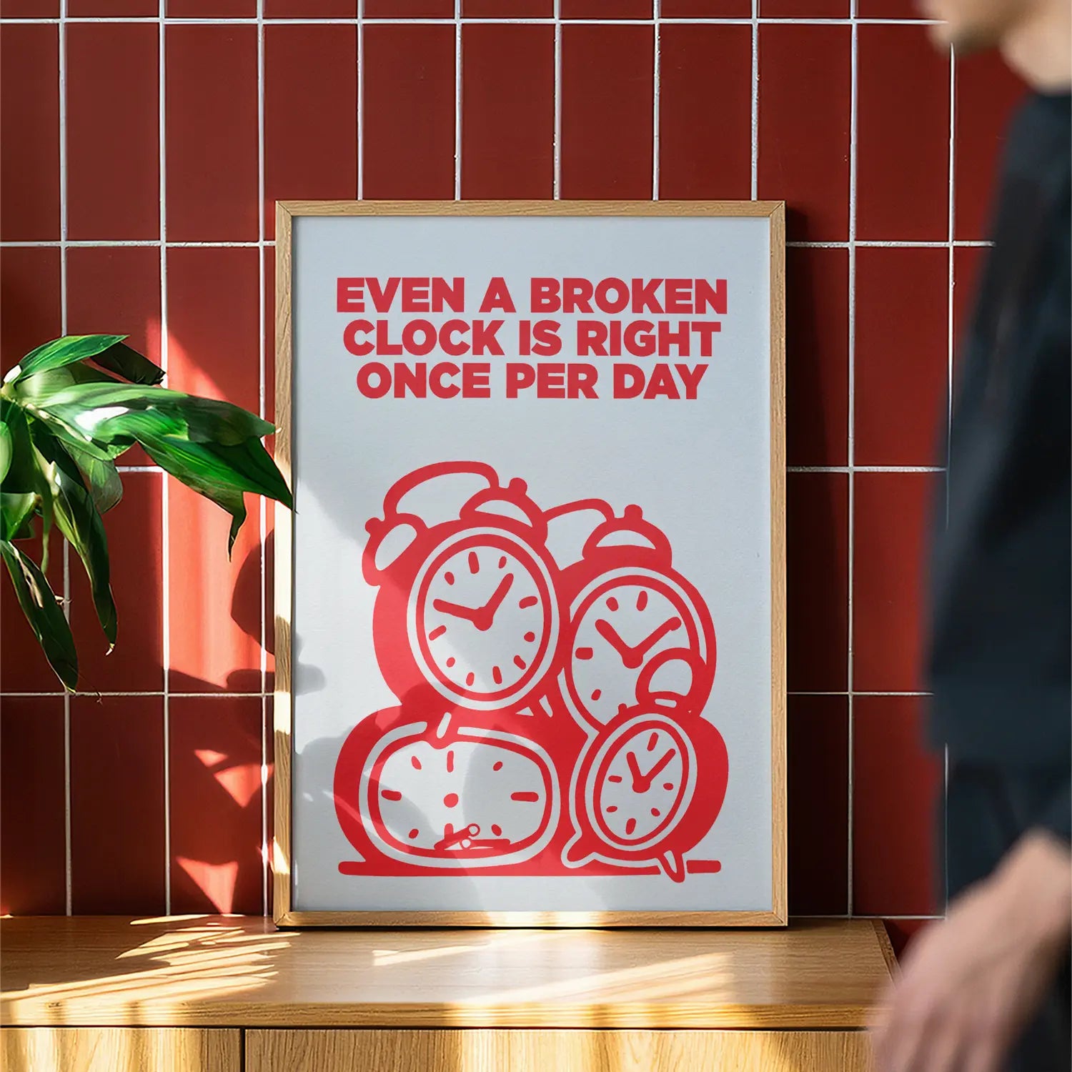 Broken Clock - Handmade Artwork